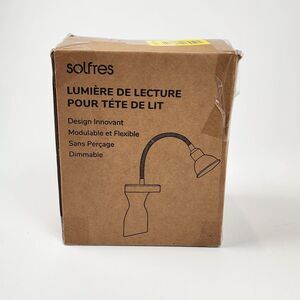 Solfres No Drill Headboard Reading Lamp Dimmable Gooseneck Bed Light